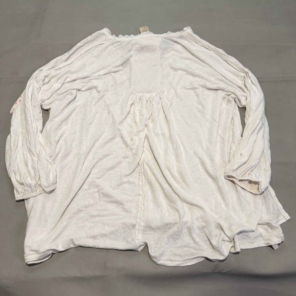 New Free People We The Free White Tassel Top Cottage Prairie BOHO OB758410-S6586 - Picture 2 of 11